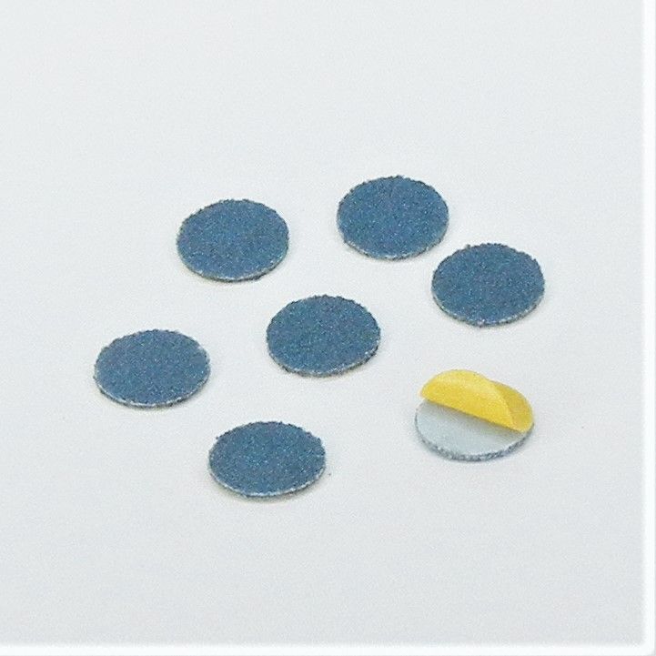 dischi tela abrasiva zirconio adesiva psa autoadesivi microdischi d. 10 mm. p 80 z