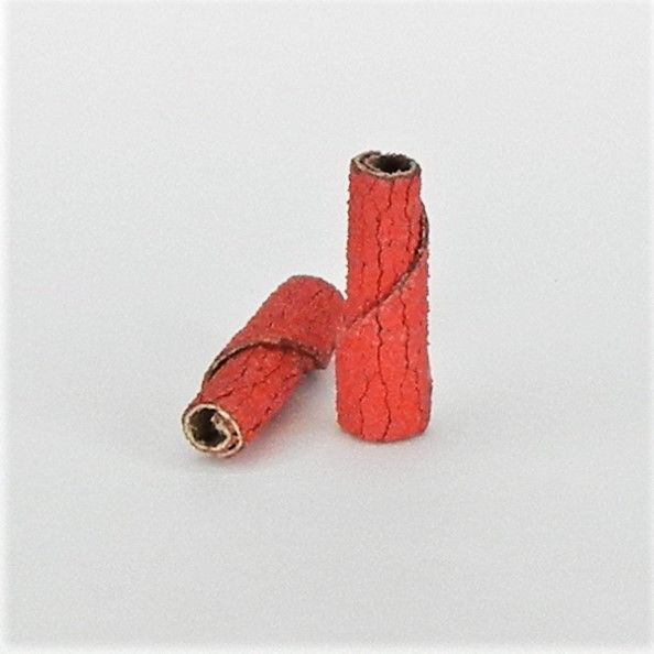rulli avvolti tela abrasiva resinata rossa d. mm. 06 x 25 x f. 3  p 80 crm ceramicato