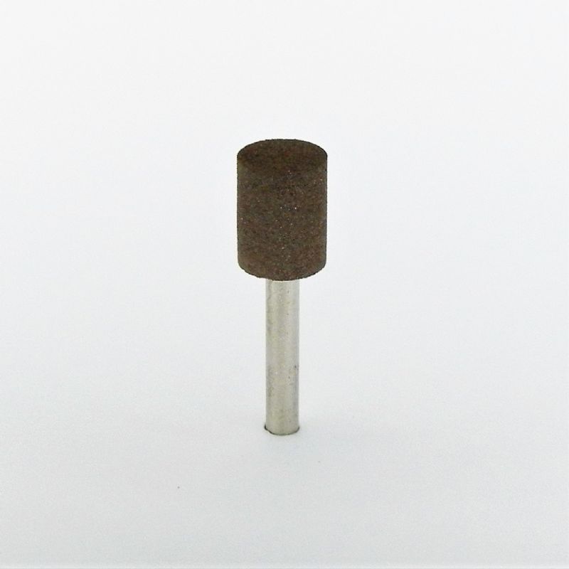 mola in gomma mista sughero abrasiva cilindrica speciale d. mm 15 x 20 perno 6 p 120 s<br />#gommaabrasiva<br />#molaingomma
