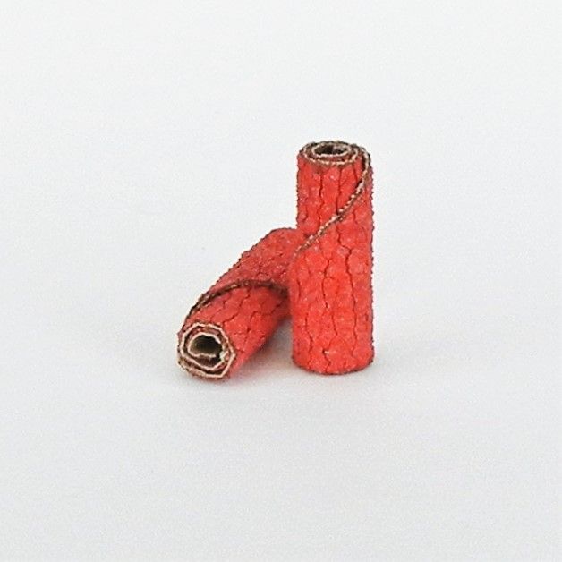 rulli avvolti tela abrasiva resinata rossa d. mm. 09 x 25 x f. 3  p 80 crm ceramicato