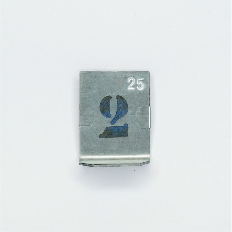 stampini numerici in zinco per marcare stencil set - H: mm. 25