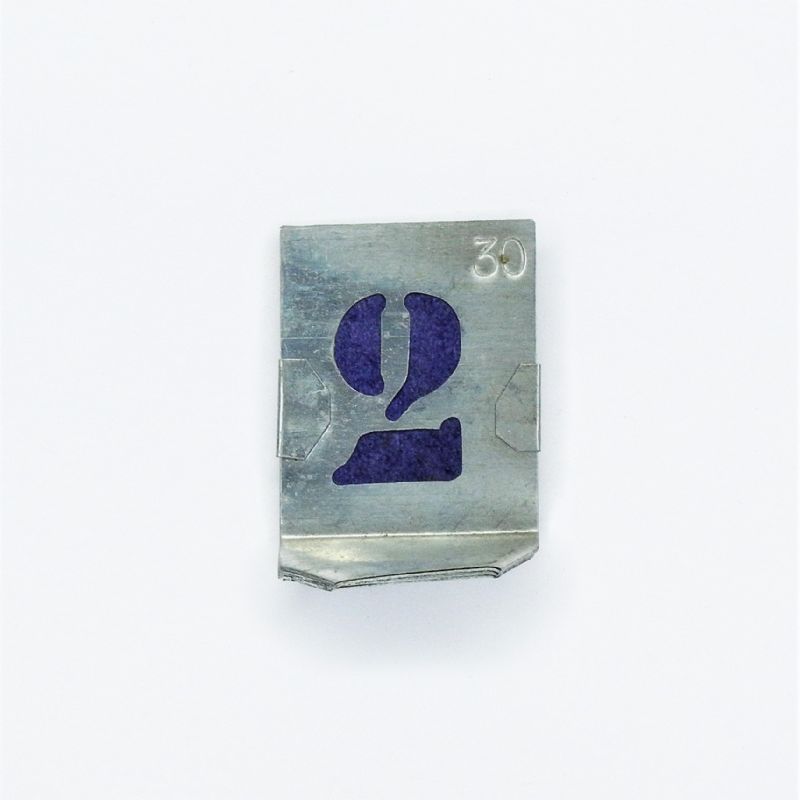 stampini numerici in zinco per marcare stencil set - H: mm. 30