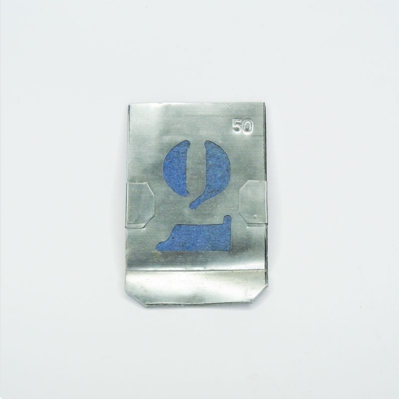stampini numerici in zinco per marcare stencil set - H: mm. 50