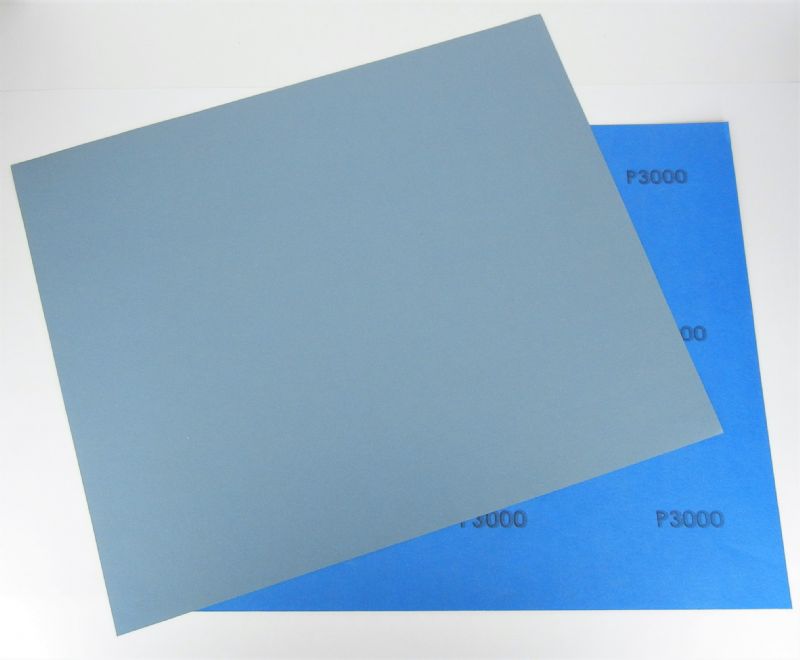 fogli carta abrasiva lateflex secco / umido mm. 230 x 280 p 3000 corindone / carburo di silicio<br />#fogliocartaabrasiva