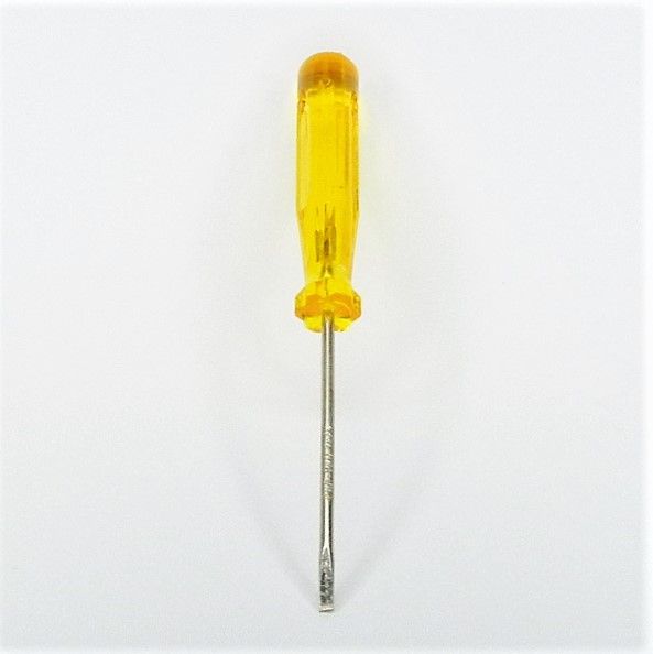cacciavite - giravite 3 x 1 x 75 punta piana - a taglio manico in materiale antiurto isolato fino a 10.000 volt col. giallo