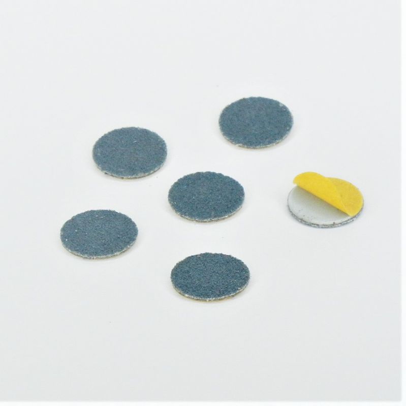 dischi tela abrasiva zirconio adesiva psa autoadesivi microdischi d. 12 mm. p 120 z