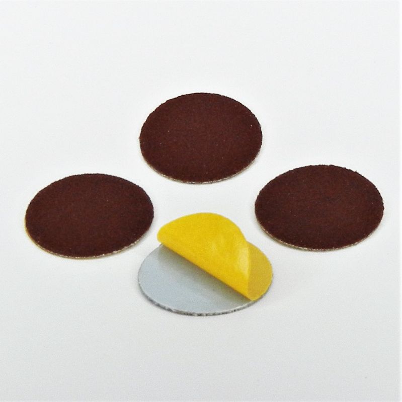 dischi abrasivi in tela corindone adesiva psa autoadesivi microdischi d. 33 mm. p 150 a