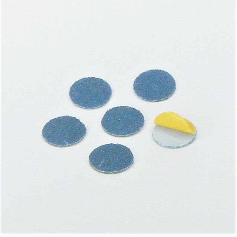 dischi abrasivi in tela zirconio adesiva psa autoadesivi microdischi d. 12 mm. p 150 z