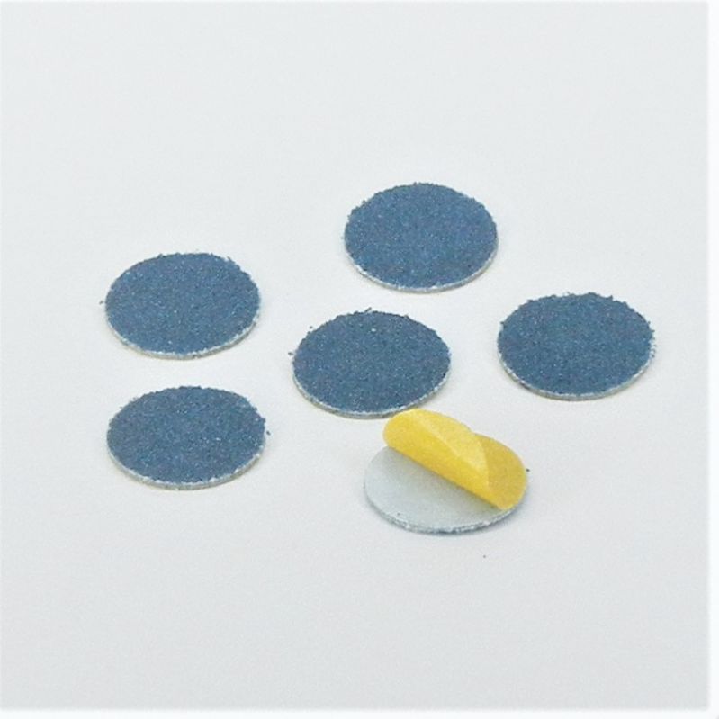 dischi abrasivi in tela zirconio adesiva psa autoadesivi microdischi d. 15 mm. p 120 z