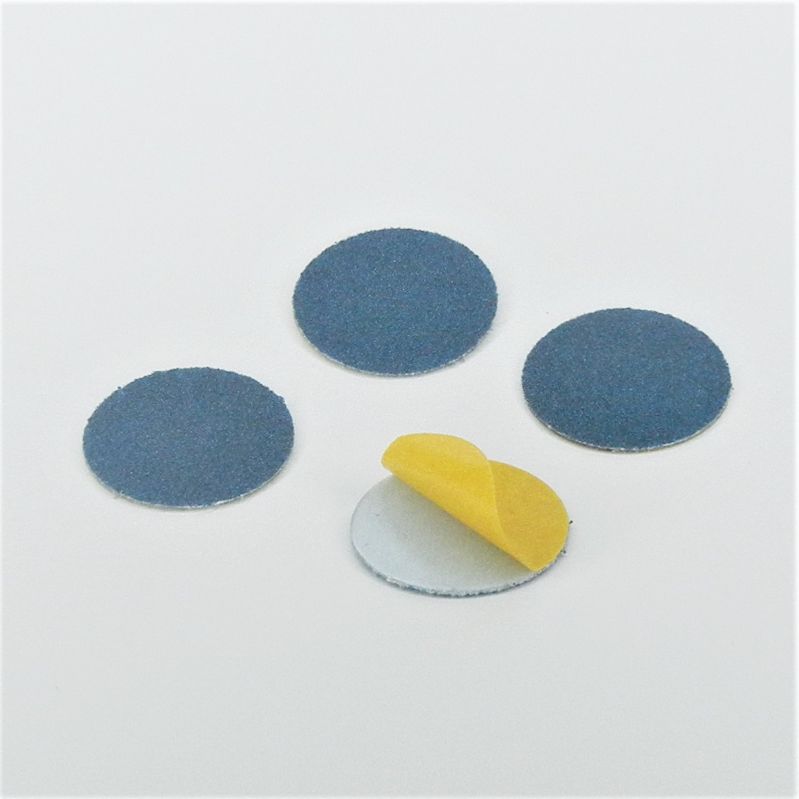 dischi abrasivi in tela zirconio adesiva psa autoadesivi microdischi d. 25 mm. p 150 z