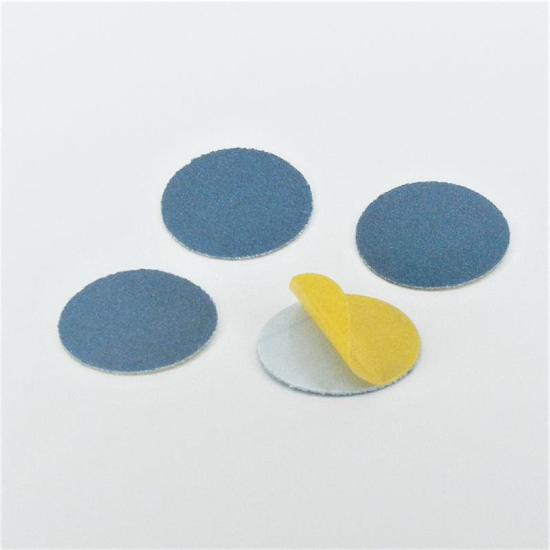 dischi abrasivi in tela zirconio adesiva psa autoadesivi microdischi d. 30 mm. p 150 z