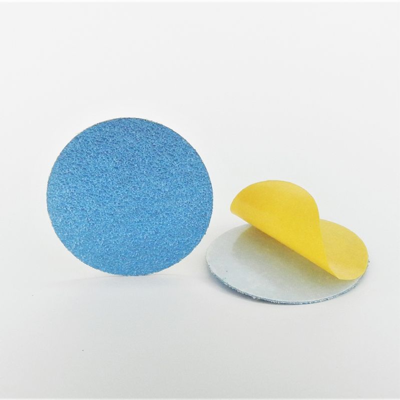 dischi abrasivi in tela zirconio adesiva psa autoadesivi microdischi d. 60 mm. p 60 z