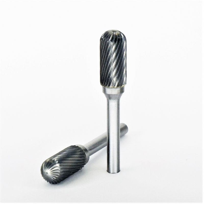 fresa metallo duro integrale cilindro testa sfera Ø mm. 12 x 25 x 70 perno 6 taglio E 3 z 20