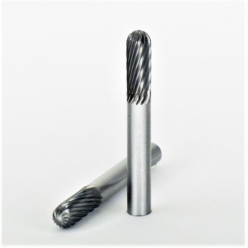 fresa metallo duro integrale cilindro testa sfera Ø mm. 6 x 16 x 50 perno 6 taglio 3 z 16