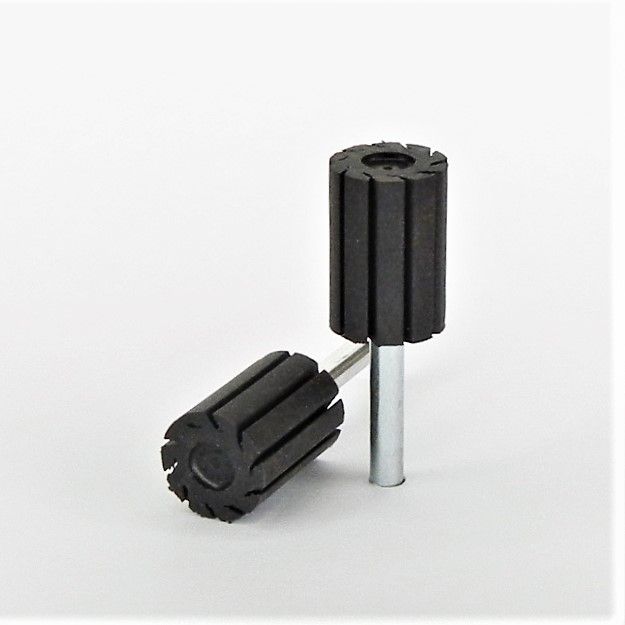 porta anelli mandrino gomma espansione centrifuga x manicotti tela abrasiva d. mm. 20 x 30 x perno 6 x 40