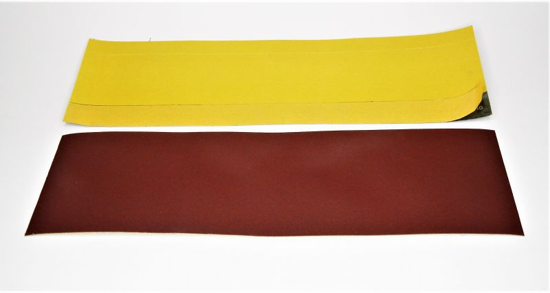 strisce abrasive in tela corindone adesive mm. 140 x 500 p 150 a