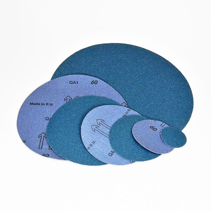 dischi abrasivi in tela resinata blu robusta tranciati d. mm. 450 p 36 z tipo zirconio