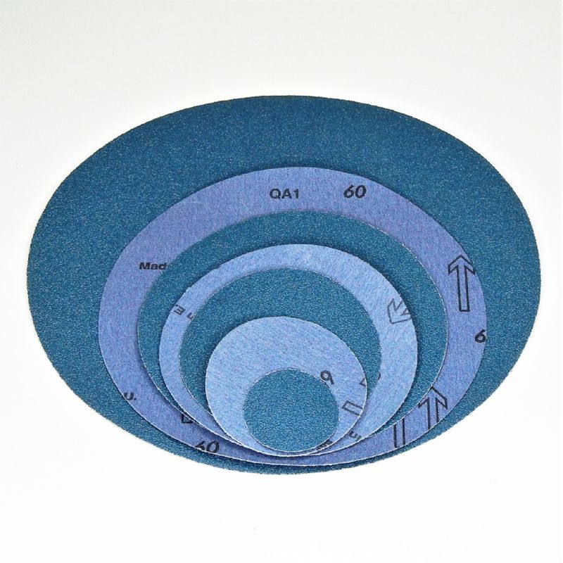 dischi abrasivi in tela resinata blu robusta tranciati d. mm. 800 p 40 z tipo zirconio