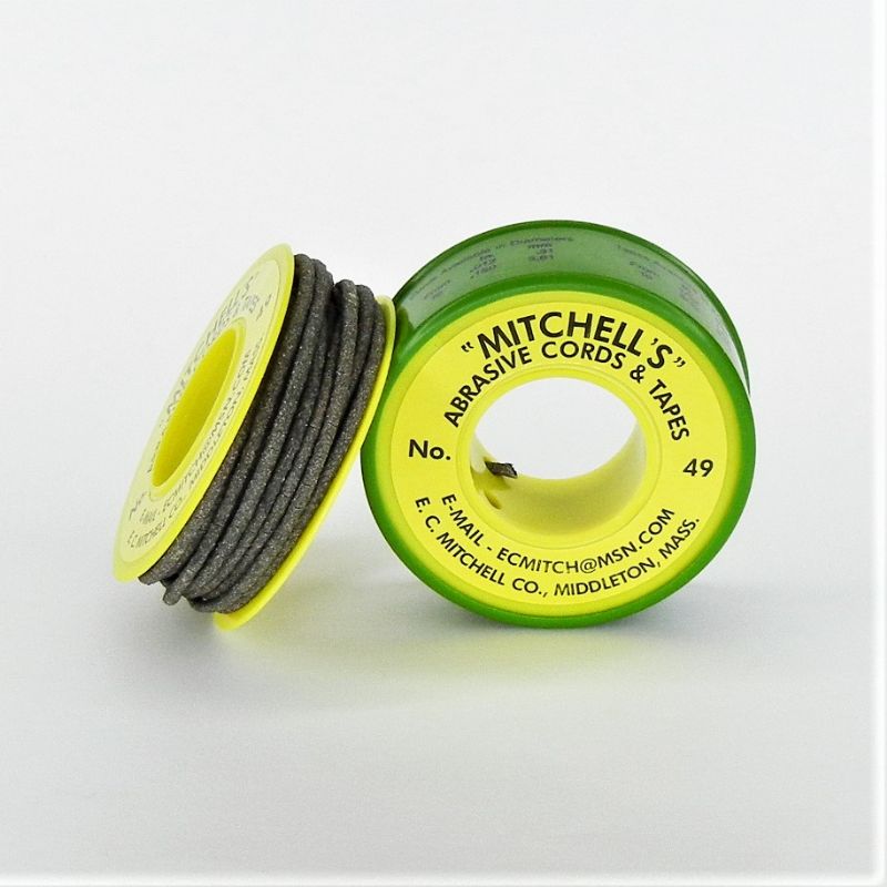 rocchetto filo abrasivo corindone carburo di silicio mitchell bobina n. 49E mt. 3,65 VeriReci Ø mm. +/- 2,3  grana 120