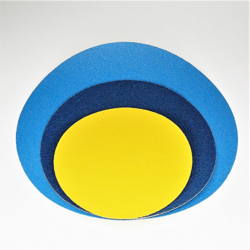 dischi abrasivi in tela resinata blu pesante + adesivo tranciati d. mm. 700 p 80 z tipo zirconio
