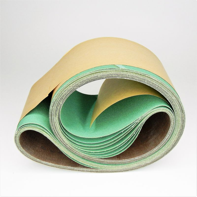 nastri tela abrasiva corindone extra green supp. pesante  mm. 140 x 1640 p 80 a