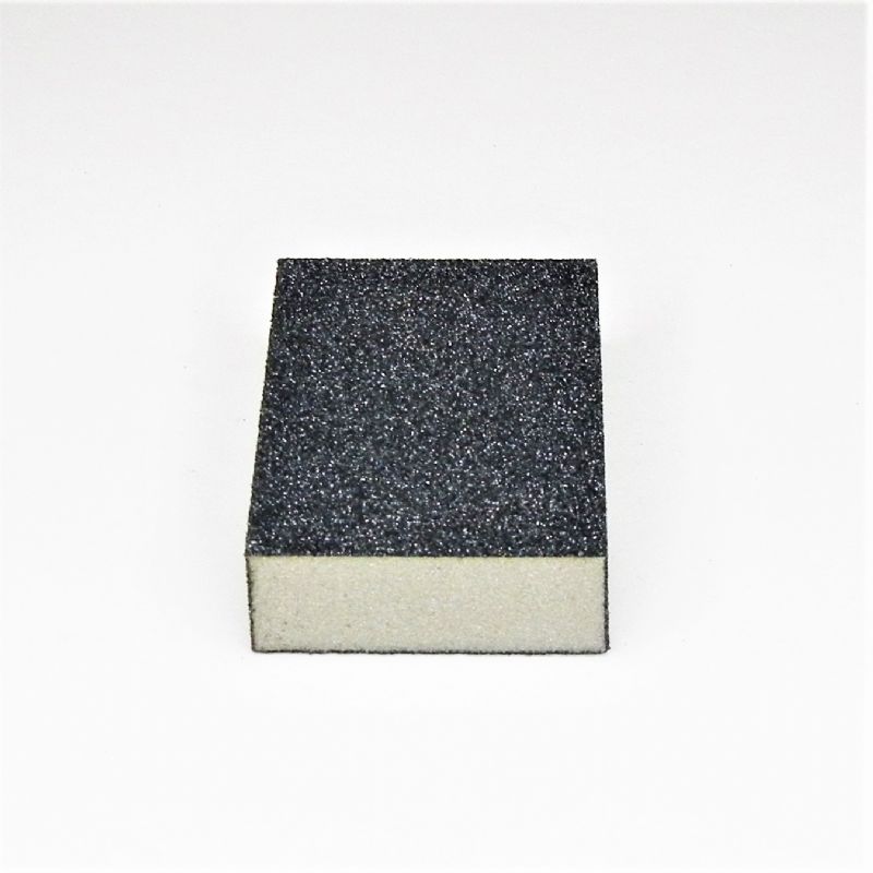 spugna abrasiva foam block mm. 97 x 68 x 25 p 60 Coarse carburo di silicio. Confezione da 12 pz.<br />#spugnaabrasiva