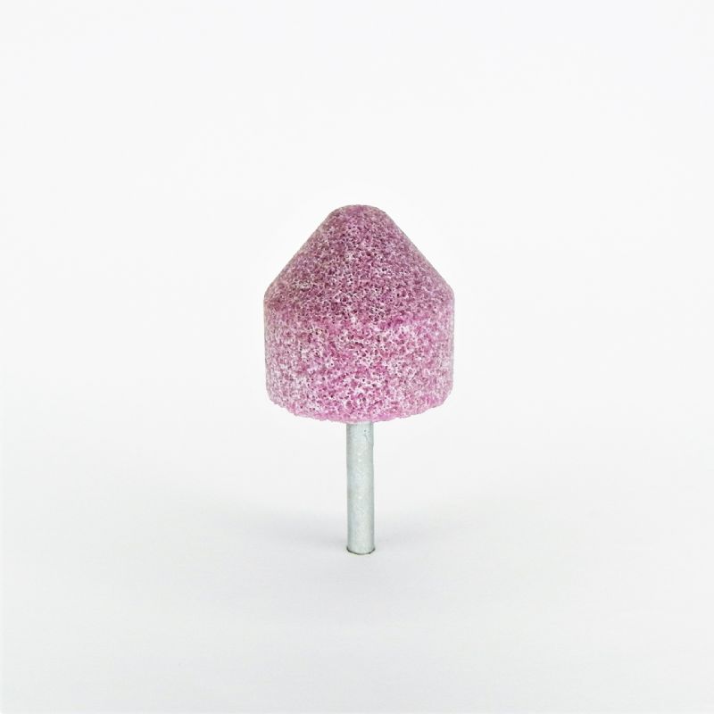mola ceramica abrasiva conica Ø mm. 40 x 40 p. 6 gr. 36 corindone rosa