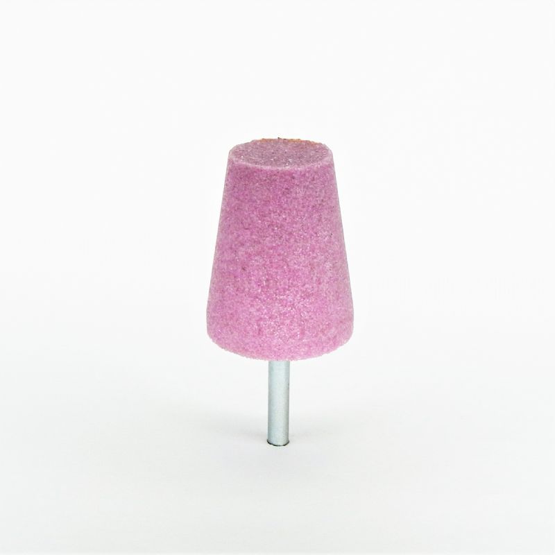 mola ceramica abrasiva conica Ø mm. 40 x 50 p. 6 gr. 60 corindone rosa