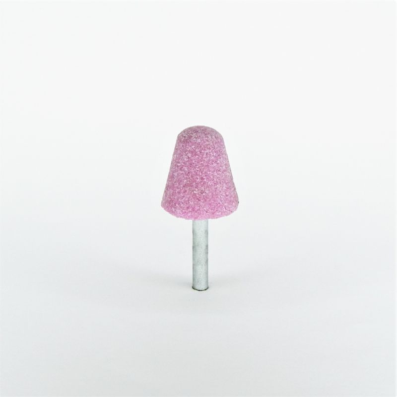 mola ceramica abrasiva conica punta arrot. Ø mm. 30 x 30 p. 6 gr. 46 corindone rosa