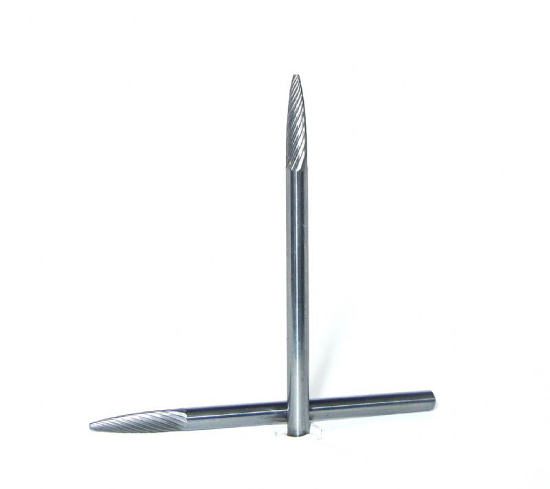 fresa metallo duro integrale testa ogiva Ø mm. 3 x 13 x 50 perno 3  taglio 5 z14