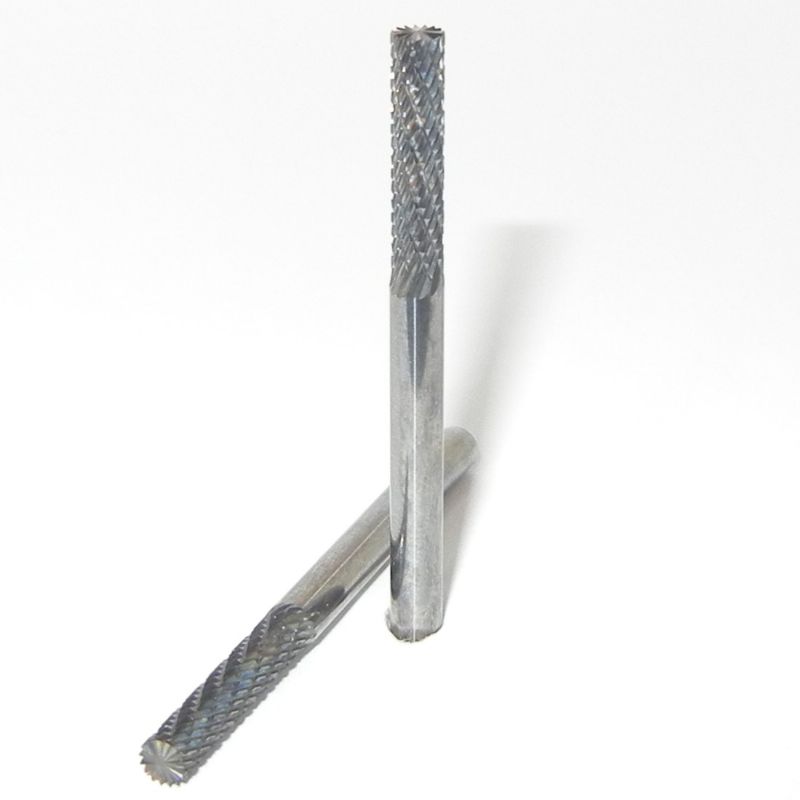 fresa metallo duro integrale cilindro taglio testa Ø mm. 3 x 13 x 38 perno 3 taglio E 6