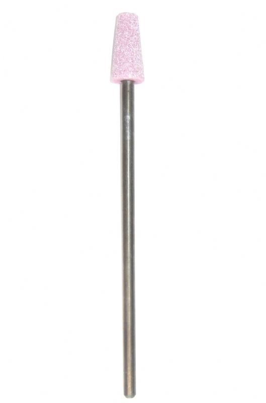 mola ceramica abrasiva conica Ø mm. 20 x 40 x lungh. tot. 240 perno lungo 8 # 11A46P5V P8/9-8X200 F19 corindone rosa<br />#molagambolungo