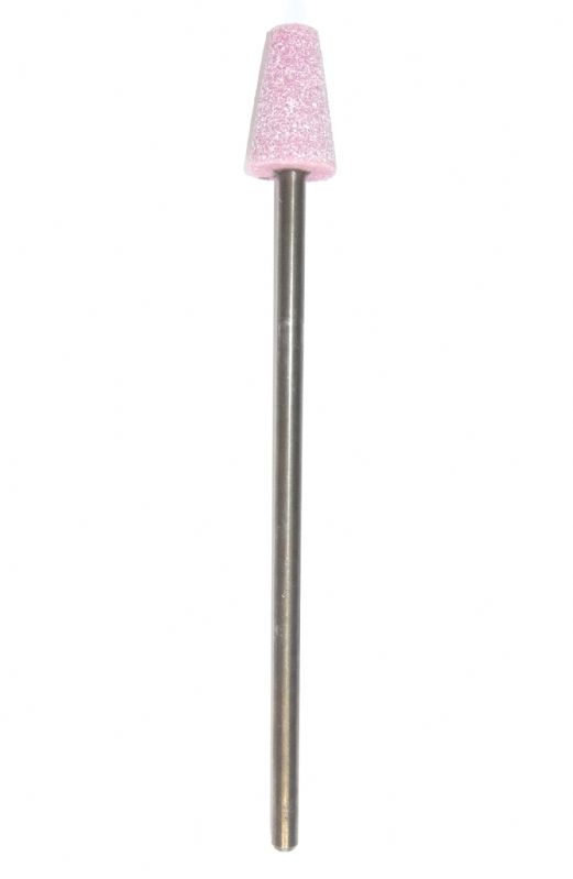 mola ceramica abrasiva conica Ø mm. 25 x 40 x lungh. tot. 240 perno lungo 8 # 11A46P5V P8/9-8X200 F19 corindone rosa<br />#molagambolungo