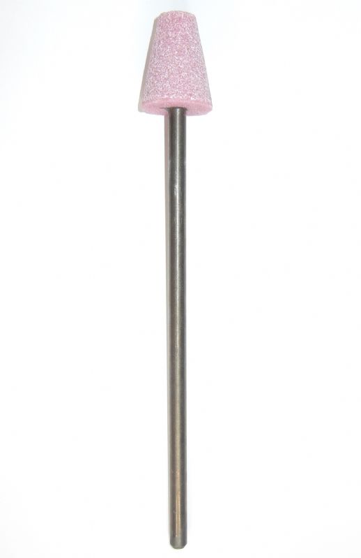 mola ceramica abrasiva conica Ø mm. 30 x 40 x lungh. tot. 240 perno lungo 8 # 11A46P5V P8/9-8X200 F19 corindone rosa<br />#molagambolungo