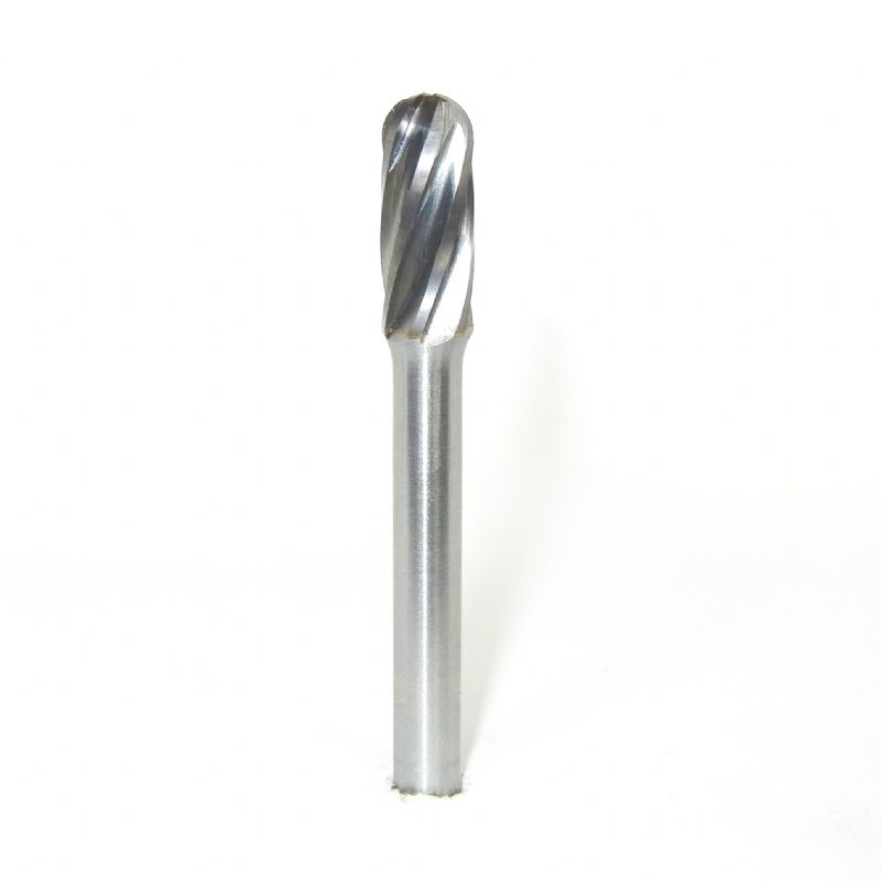 fresa metallo duro integrale cilindro testa sfera Ø mm. 8 x 20 x 65 perno 6 taglio E 1 z 6