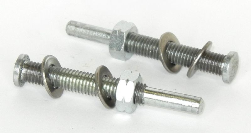 perno mandrino porta strisce abrasive dischi panno cotone lana a filettatura sinistrorsa d. mm. 8 x capacità serraggio totale: attivo 48 x perno 6 lungo 70 completo di dado + 2 rondelle standard