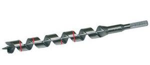 punta per legno mecchia elica a spirale Ø 27 x 330 mm., attacco 10,5 mm. codolo esagonale