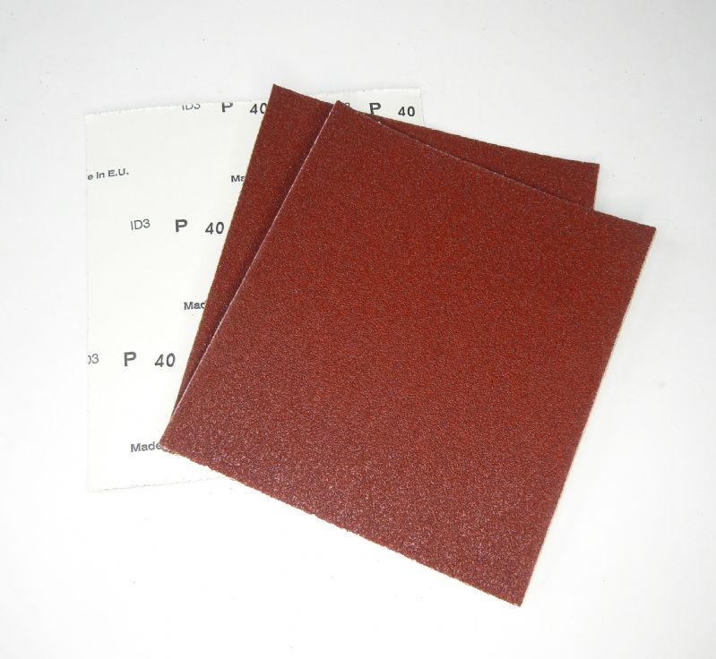 fogli carta abrasiva spaziata flex red secco mm. 230 x 255 p 40 tipo corindone<br />#fogliocartaabrasiva