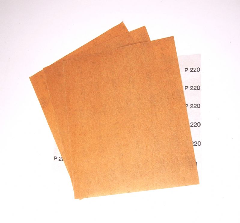 fogli carta abrasiva spaziata flex red secco mm. 230 x 280 p 220 tipo corindone<br />#fogliocartaabrasiva
