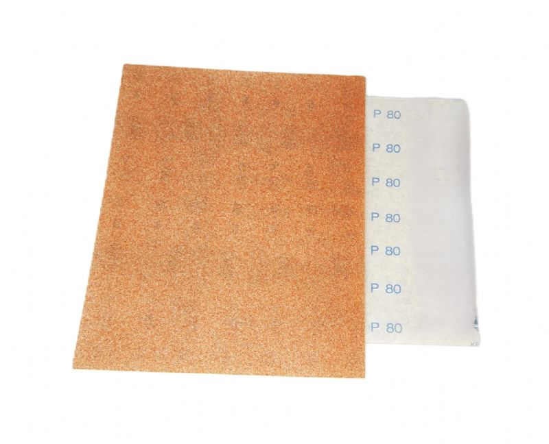 fogli carta abrasiva spaziata flex red secco mm. 230 x 280 p 80 tipo corindone<br />#fogliocartaabrasiva