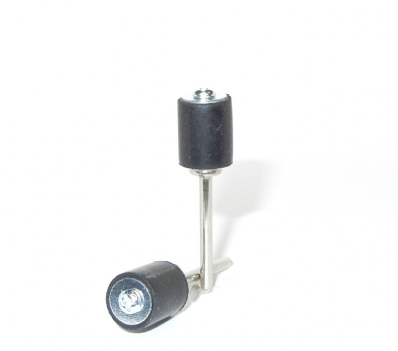 porta anelli abrasivi rinforzati in gomma a espansione meccanica x manicotti tela abrasiva d. mm. 10 x 13 x 40 lunghezza tot. con perno 2,35 mm.