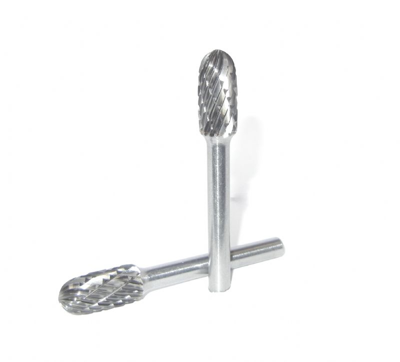 fresa metallo duro integrale cilindro testa sfera Ø mm. 10 x 20 x 65 perno 6 taglio E6