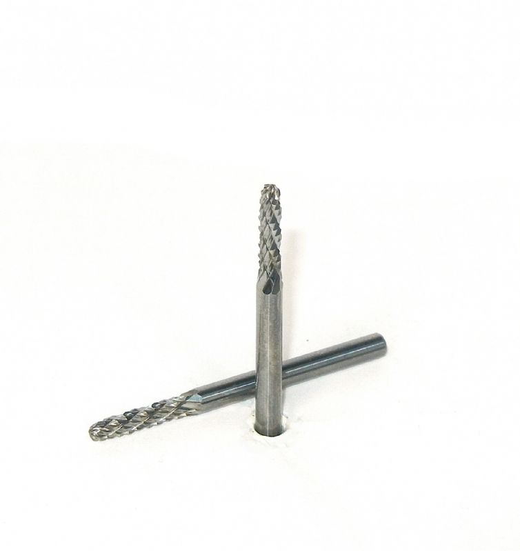 fresa metallo duro integrale cilindro testa sfera Ø mm. 2,5 x 11 x 38 perno 3 taglio E 6