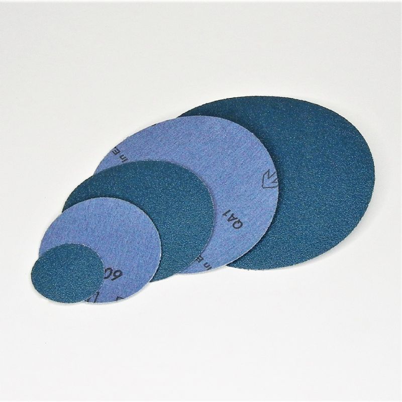 dischi abrasivi in tela resinata blu robusta tranciati d. mm. 200 p 320z tipo zirconio