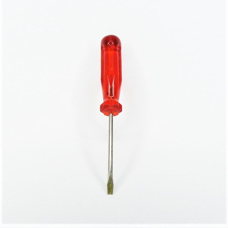 cacciavite - giravite  4 x 1 x 75 punta piana - a taglio manico in materiale antiurto isolato fino a 10.000 volt col. rosso