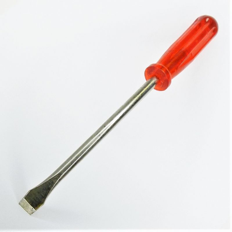 cacciavite - giravite 10 x 1,2 x 175 punta piana - a taglio manico in materiale antiurto isolato fino a 10.000 volt col. rosso