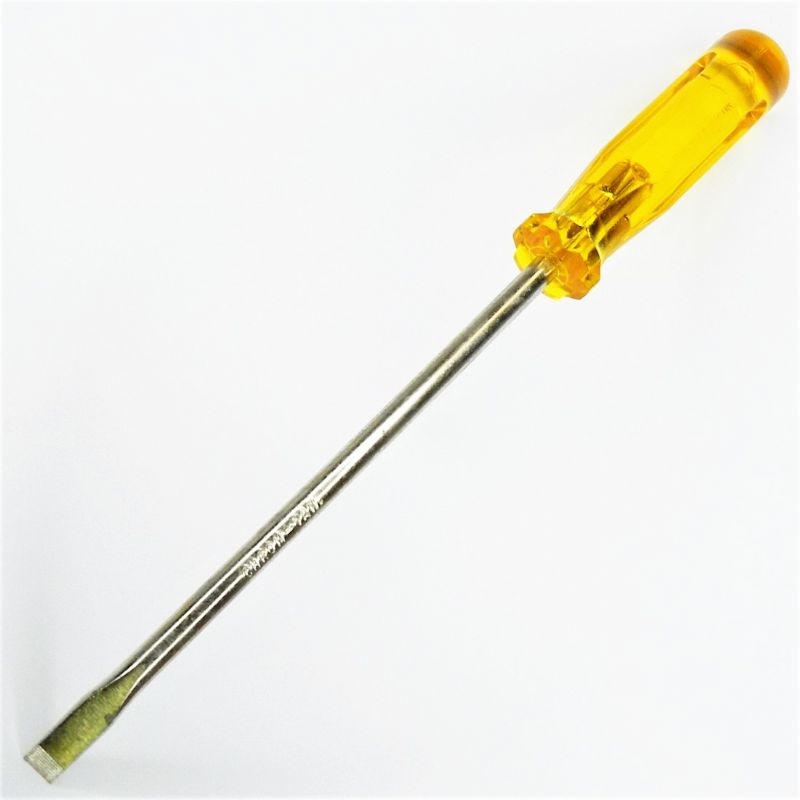 cacciavite - giravite 7 x 1 x 175 punta piana - a taglio manico in materiale antiurto isolato fino a 10.000 volt col. giallo