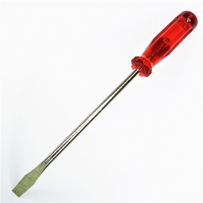 cacciavite - giravite 8 x 1 x 175 punta piana - a taglio manico in materiale antiurto isolato fino a 10.000 volt col. rosso