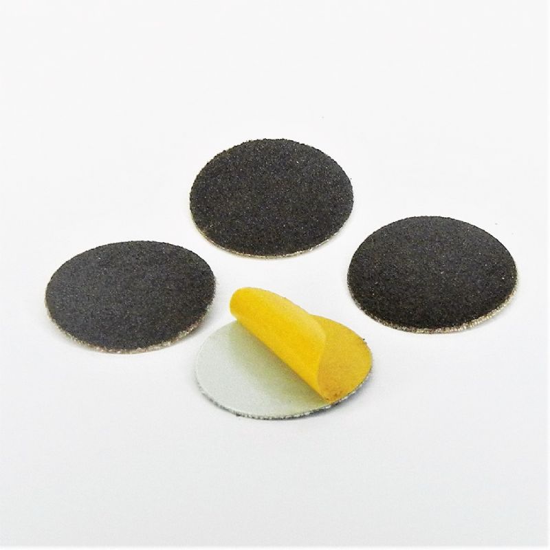 dischi abrasivi in tela corindone adesiva psa autoadesivi microdischi d. 33 mm. p 120 a
