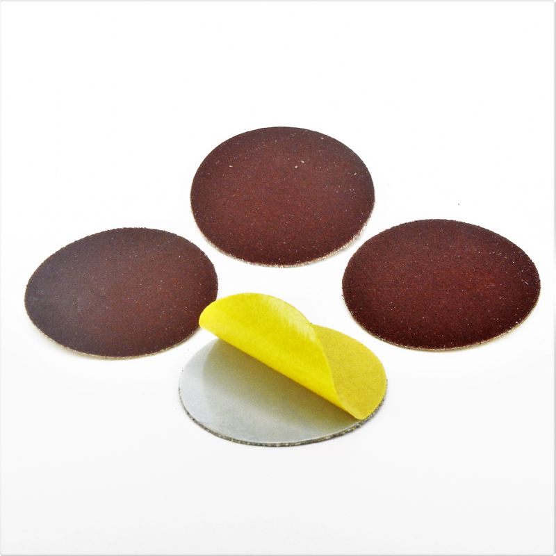 dischi abrasivi in tela corindone adesiva psa autoadesivi microdischi d. 45 mm. p 150 a